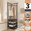 Multi-layer Coat Rack Floor Hanger Vertical Simple Vertical Clothes Hanger Corner Bedside Table Clothes Storage Cabinet Family