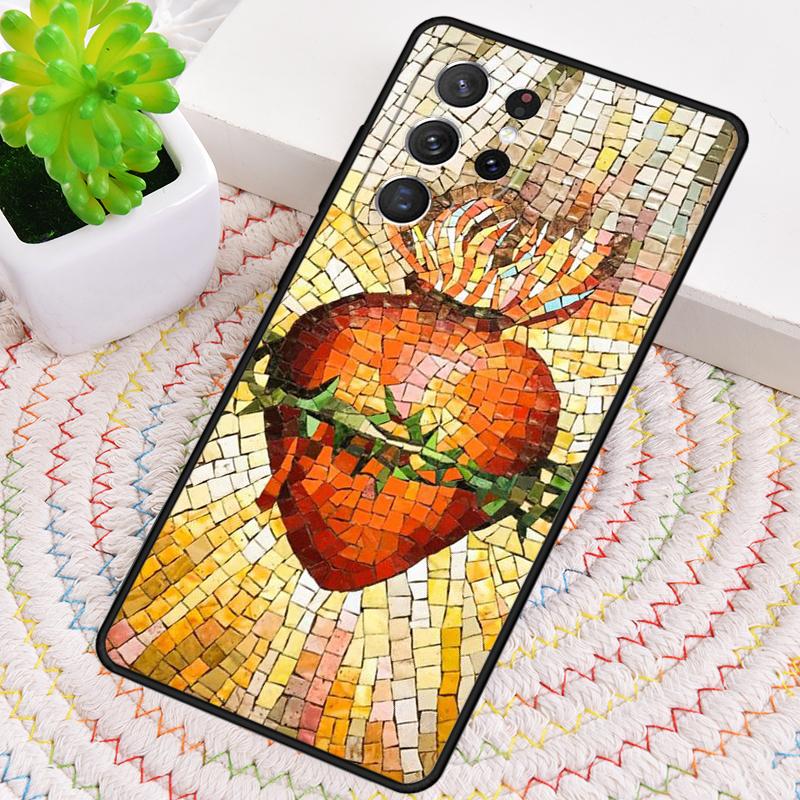 Силиконовый чехол для телефона 'Сердца Святой Семьи' для Samsung Galaxy note 10 pro S26 S25 S24 S23 S22 S21 Plus S25Ultra Чехол Capa
