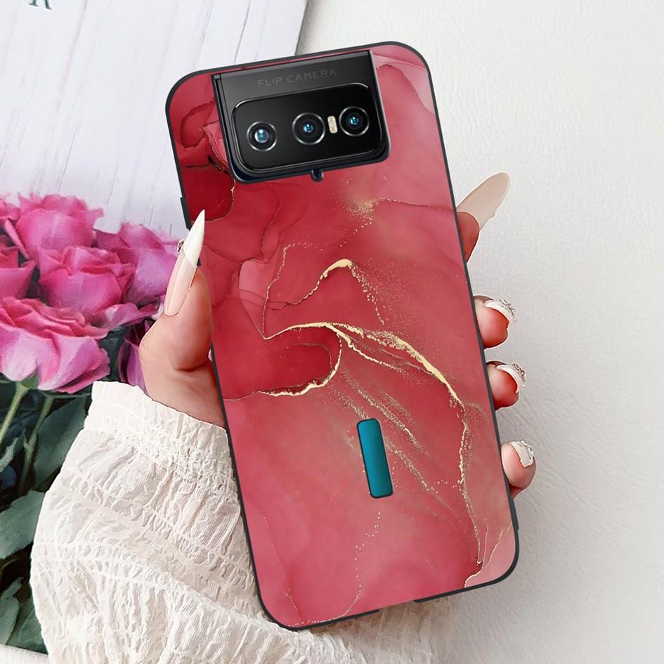 Для Asus Zenfone 7 ZS670KS Чехол I002D Популярный Цветок Мягкий Черный Силиконовый Чехол для Телефона Для Zenfone 7 Pro ZS671KS Funda I002DD Capa