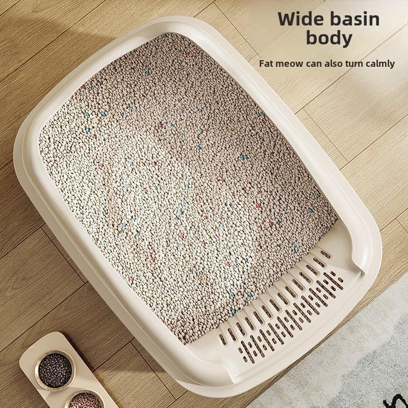 Extra Large Semi-Enclosed Anti-Splash Cat Litter Box