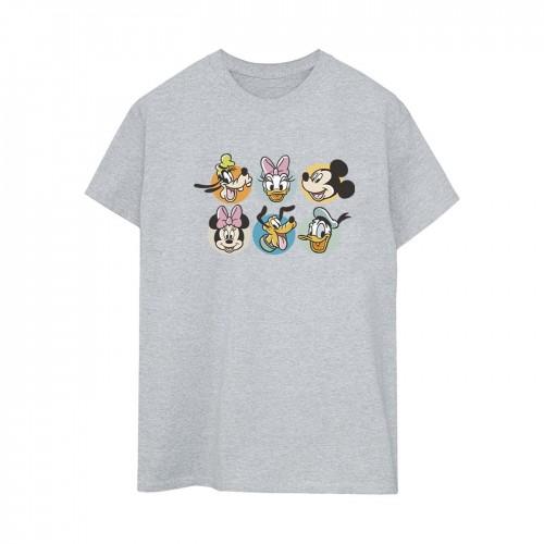 Disney Женская/женская хлопковая футболка с изображением Микки Мауса и друзей-бойфренда
