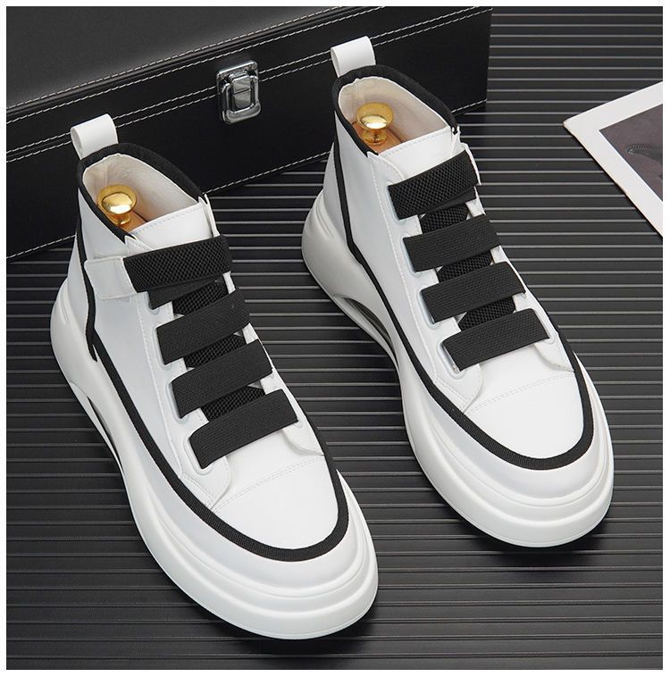 Luxury Spring and Autumn Men's High Top Soft Sole Comfortable Sports Shoes 2024 Breathable Fashion Versatile Casual Shoes