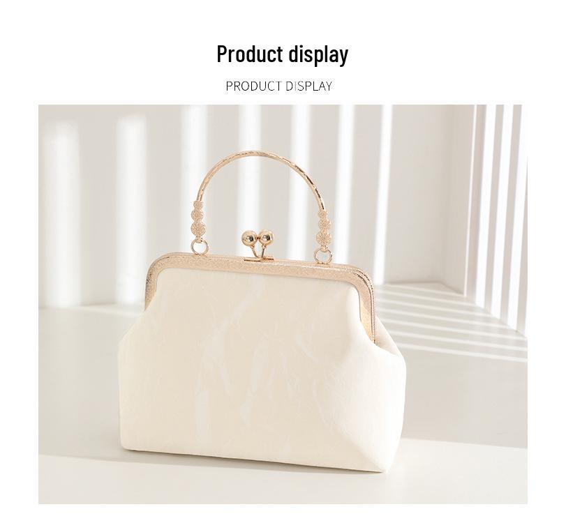 Элегантная квадратная сумка кроссбоди с жемчугом: Новый китайский стиль для универсальных вечеров