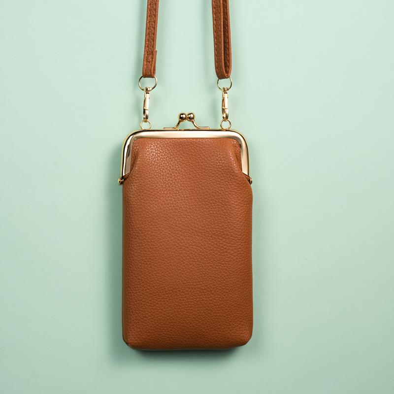 Стильный PU кроссбоди кошелек для телефона на 2025 год для женщин - Модная, компактная вертикальная сумка