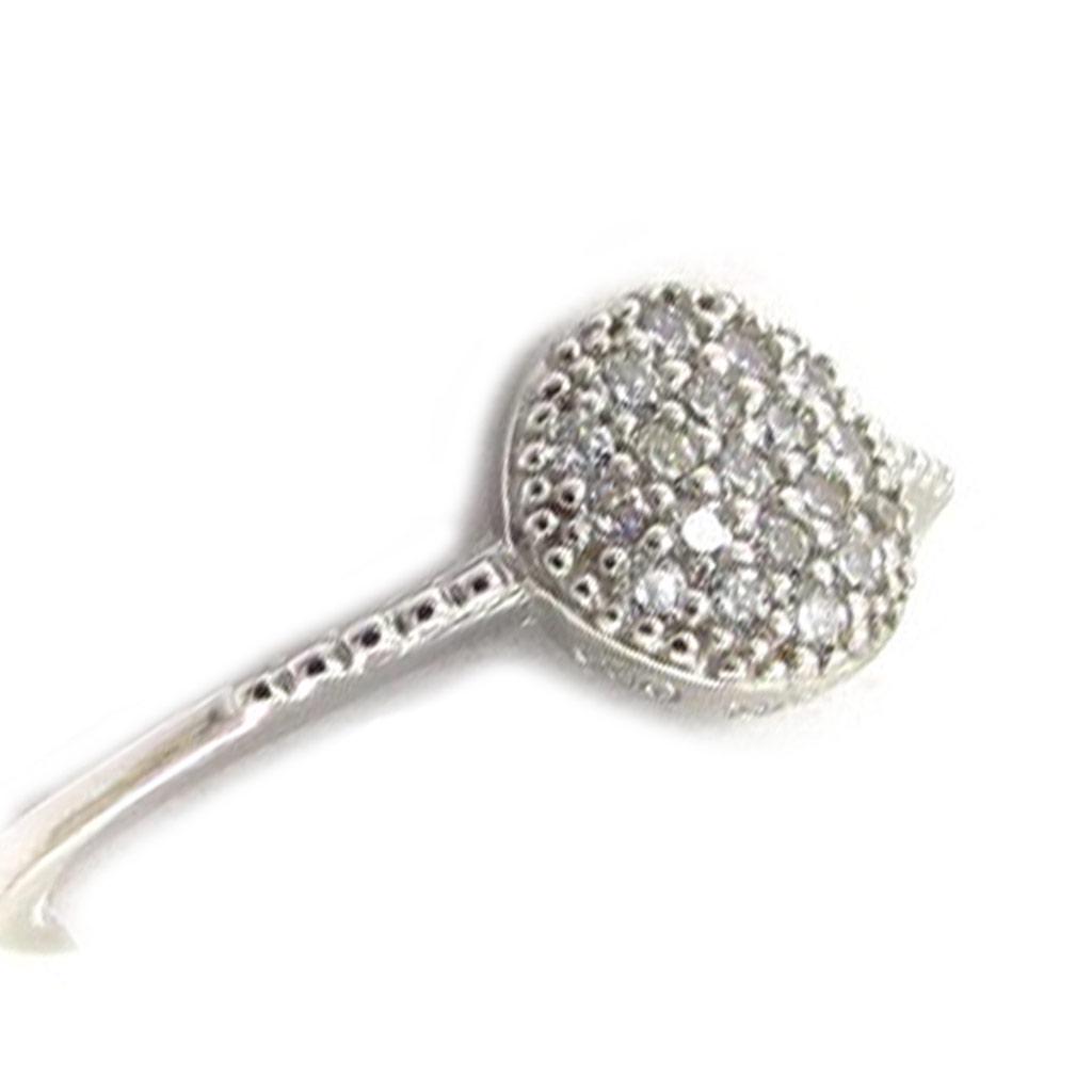 Серебряное кольцо 'Скарлетт' белое