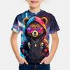 Kids Clothes 3D Print Cute Cartoon Bear Short Sleeves Graphic T Shirts Outdoor Comforts Casual Tops T-Shirts for Children