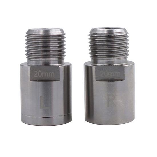 2 шт. Удлинители педалей горного велосипеда 20 мм Сверхпрочная сталь MTB Шоссейный велосипед Шпиндель Педаль Удлинительный вал Проставка Адаптер Велосипедные аксессуары