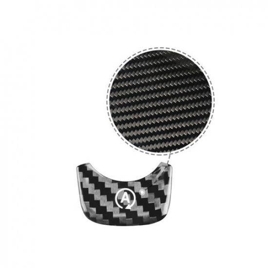 Black Carbon Fiber Car Engine Start Stop A Button Cover For Benz A B  +