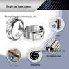 100-Piece Set: 304 Stainless Steel Single Ear Stepless Hose Clamps (5.3-15.3mm) with Pliers