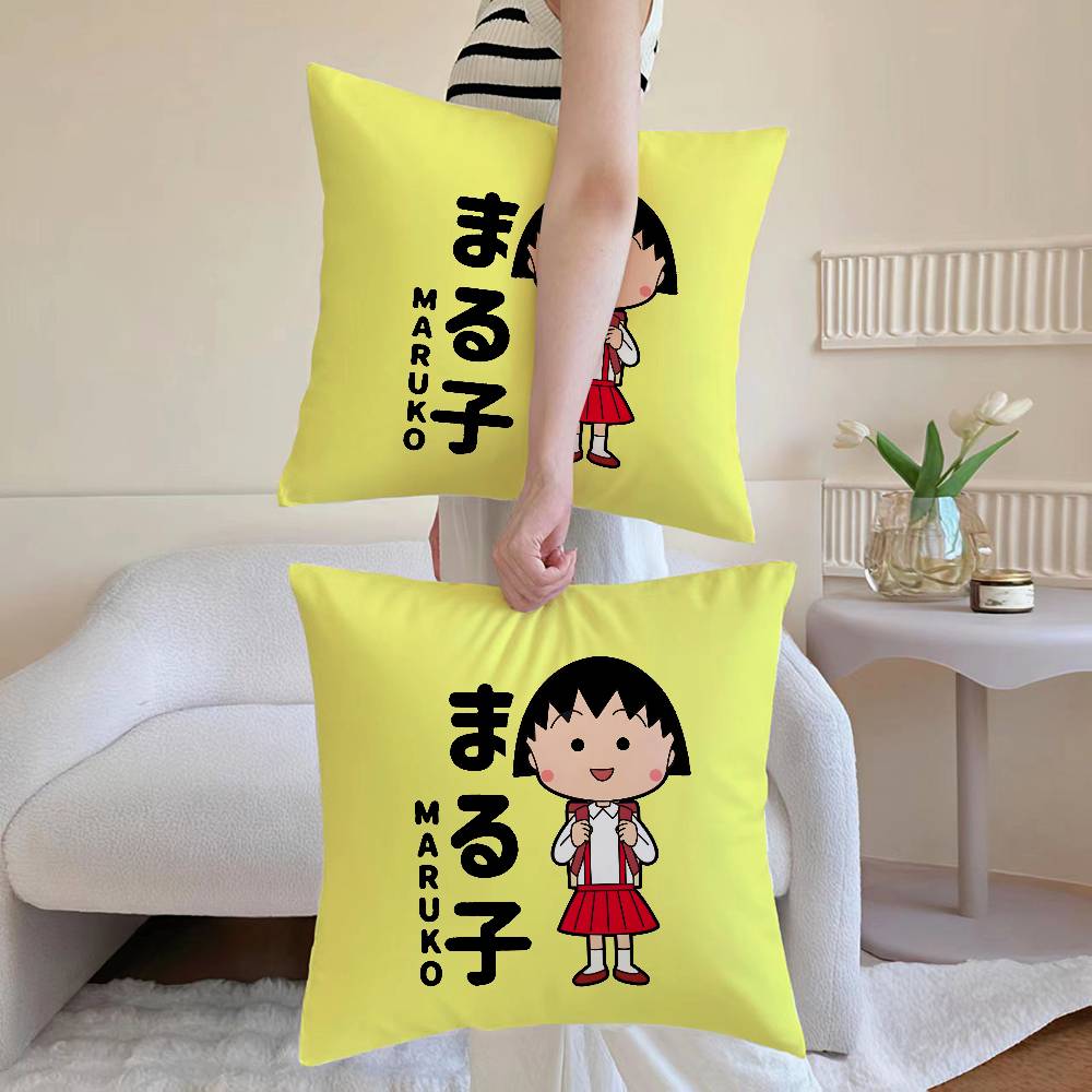 Chibi Maruko-Chan Pillowcases: Let It Snow, Merry & Bright Room Home Decoration