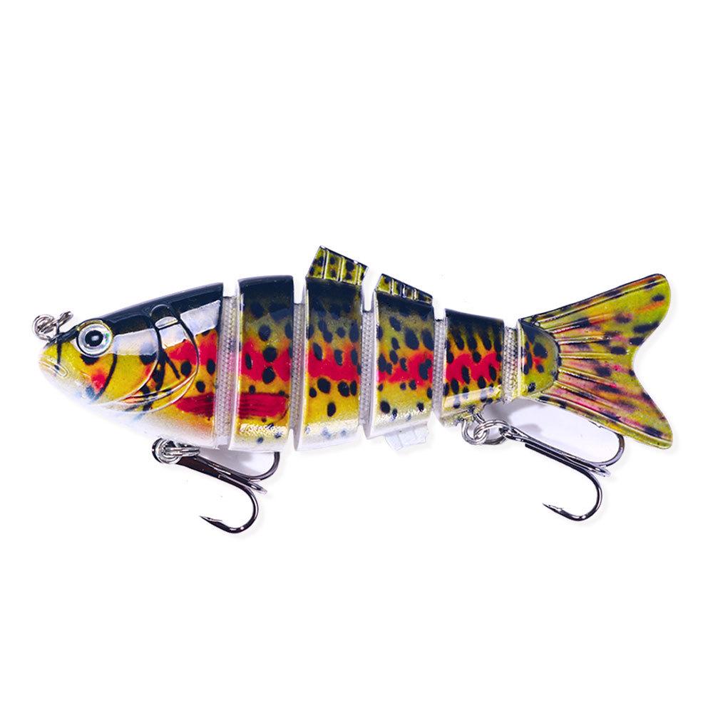 New 18g Multi-Jointed Micro Fish Lure, 6 Sections, Bionic Design for Bass and Asp Fishing.