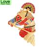Rhinestone Horse Brooches For Women Fashion Animal Pin Men Coat Jewelry  Colors Available Fashion Party Accessories