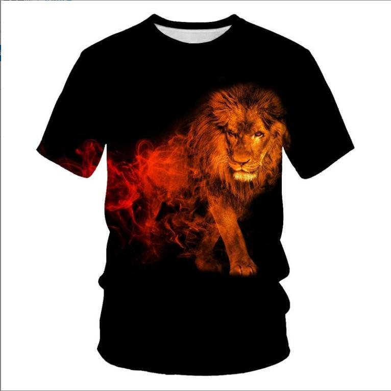 Summer 3D Digital Eagle Printed Tops Fashion Plus Size Short Sleeve T-shirt