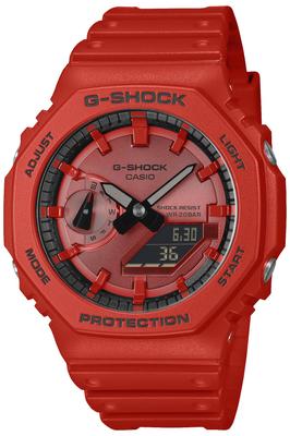 Часы Casio, изготовленные из экологически чистых материалов GA-2100RRB-4AJF Мужские Красные,
