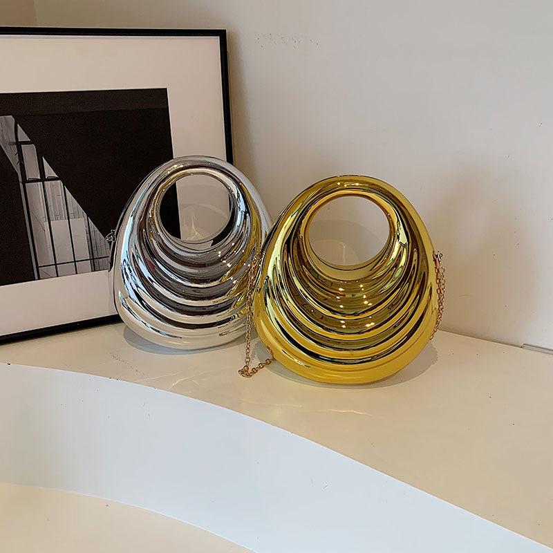 Acrylic Bag 2025 New European and American Fashion Glossy Shoulder Bag Ins Women's Chain Rhombus Dinner Bag Tide