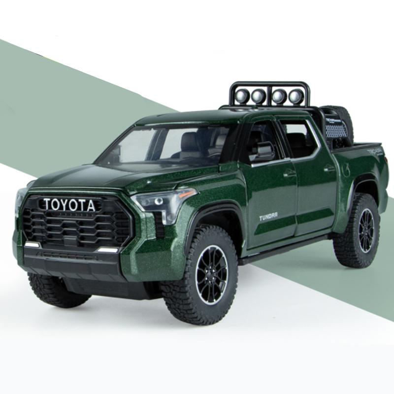 AFM5   1/22 TOYOTA Tundra Pickup Alloy Car Model Diecast Metal Off-Road Vehicle Car Model Sound and Light Collection Childrens Toy Gift
