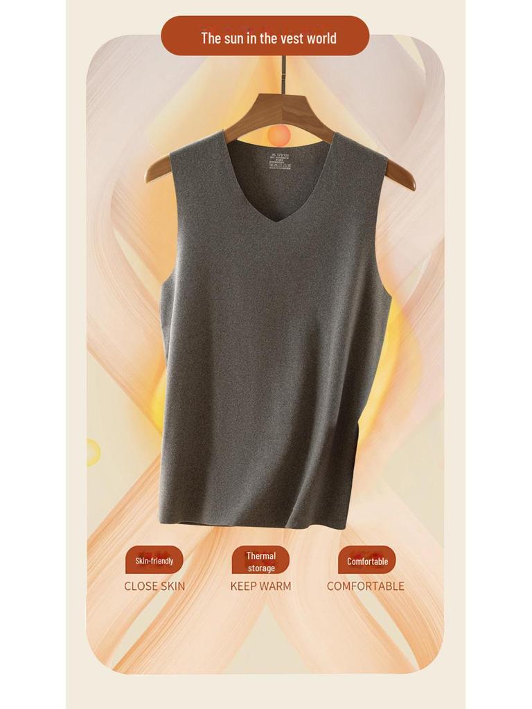 Бесшовный утепленный жилет унисекс из катионной нити с фигурным дизайном и отшлифованной низом