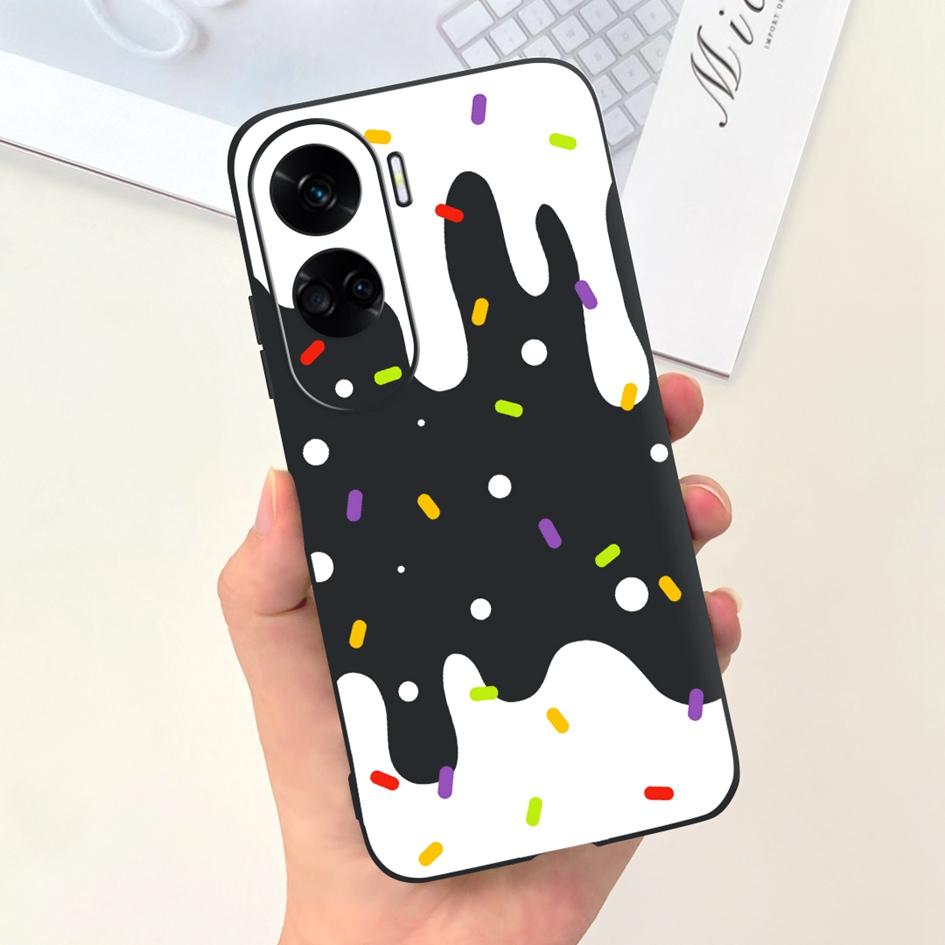 For Cover Honor 90 Lite Phone Case CRT-NX1 Fashion Butterfly Cartoon Slim TPU Soft Silicone Back Cover For Honor 90Lite 5G Funda