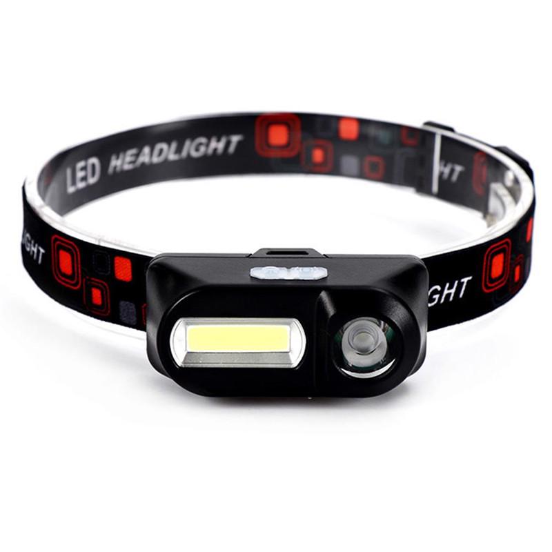 Портативный мини XPE + COB светодиодный фонарь для кемпинга на открытом воздухе, зарядка через USB, фары для рыбалки, фонарик