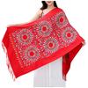 Women Scarf Sun Flower Embroidery Pashmina Cotton Shawls Floral Bandana Scarves