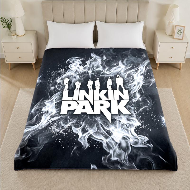 Фланелевое одеяло с принтом Linkin Park, уютное, легкое, плюшевое покрывало для кровати, дивана, для дома