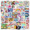 50 English Sunshine High Emotional Value Inspirational Classical Quotes Pp Waterproof Stickers Notepad Handbook Stickers