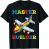 Cute Master Builder Kids Building Blocks Toy Plane Lover T-Shirt