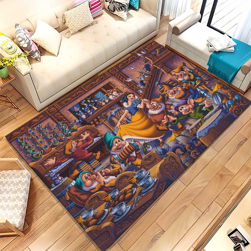 Snow White Princess Cartoon Girl Living Room Non-Slip Area Rug Soft Carpet for Bedroom Kids Playroom Sofa,Home Decor Doormat