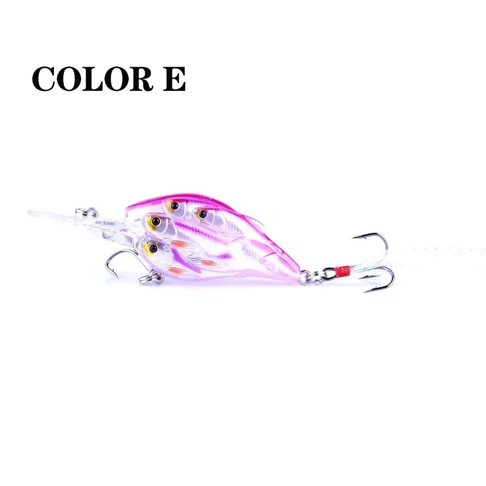 9g 75mm High Quality Fishing Lures Crankbait Fishing Wobblers Floating Hard Bait Isca Bait 3D simulation of schooling fish eyes