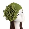 One Size Side Flower Ramadan Hijab Big Flower Islamic Headscarf Women's Turban Cap  Ladies Headwear
