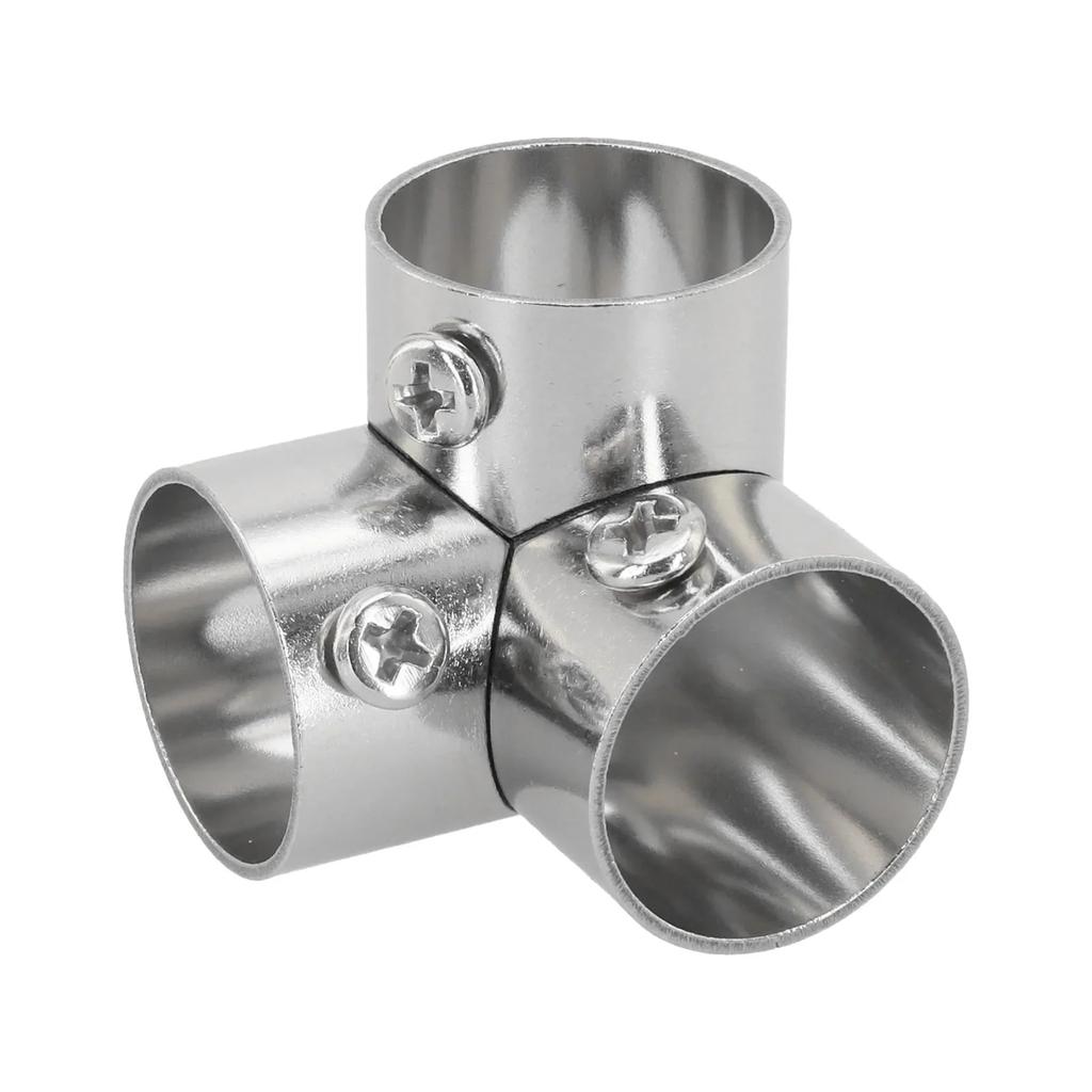 Stainless Steel Pipe Connector Clothes Rail Clothes Flange Seat Hanging Clothes Pole Fixed Socket Wardrobe Clothes Rail Bracket