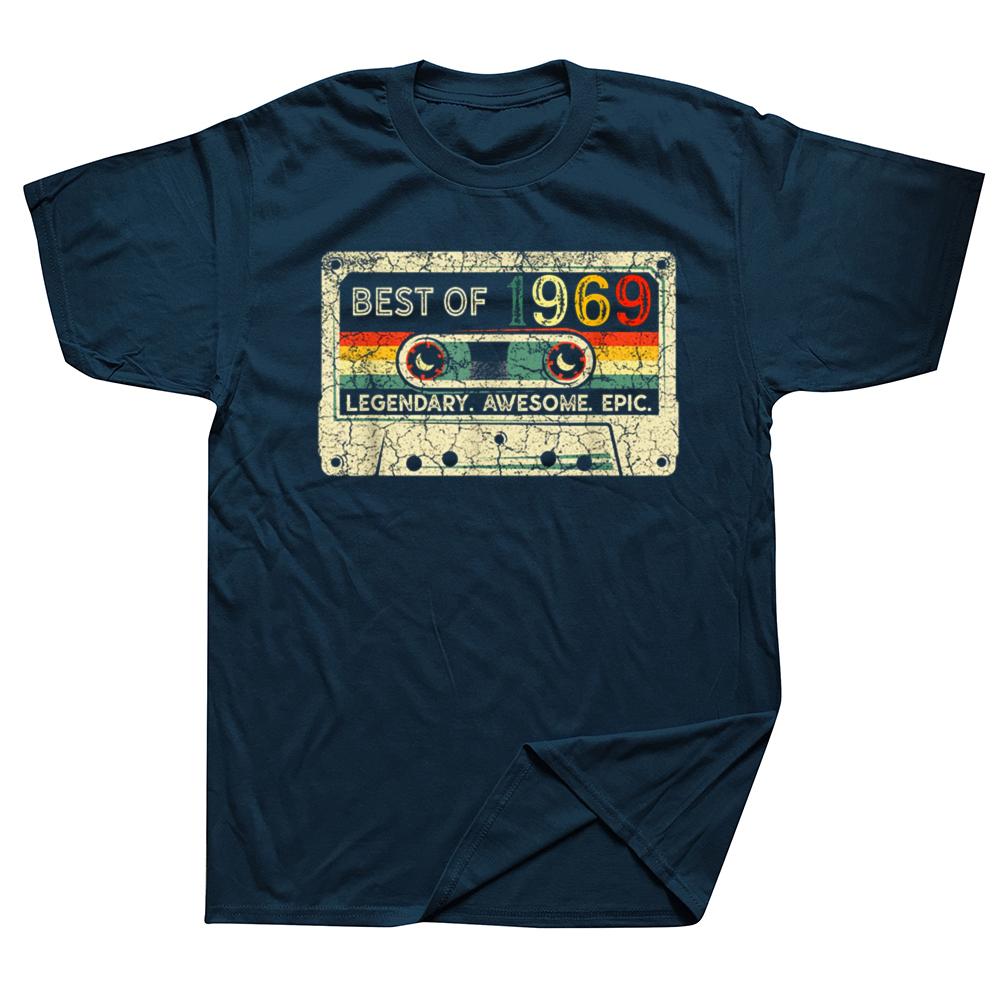Vintage 1969 Limited Edition Cassette Tape 56th Birthday T Shirts Summer Casual Graphic Cotton Streetwear Short Sleeve T-shirt