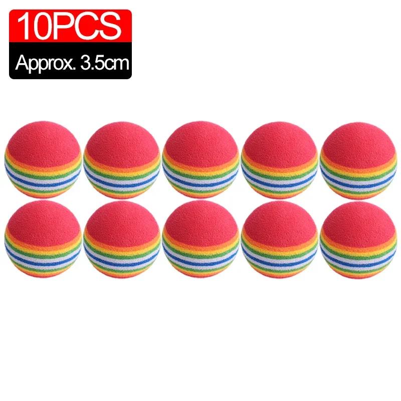 50/10 шт. Радужные мячики для кошек из пенопласта ЭВА Интерактивные для игры в помещении Любимые игрушки для котят Мячики Оптом Активность Тихая игра Игрушки из губки