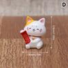 1Pc Cute  Year Cartoon Lucky Cat Micro Landscape Resin Cat Micro Landscape Diy Pot Garden Decorations Miniatures
