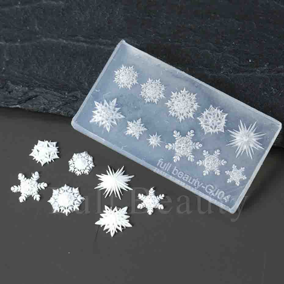 3D Silicone Nail Carving Mold Snowflake Butterfly Multi-Designs Stamping Plate Gel Stencils DIY Manicure Accessory Nail Tools