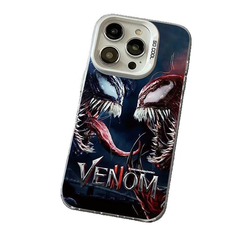 Двухцветный чехол Venom для iPhone 13/14/15 Pro, 16 Pro Max, 17 - Стильный и уникальный
