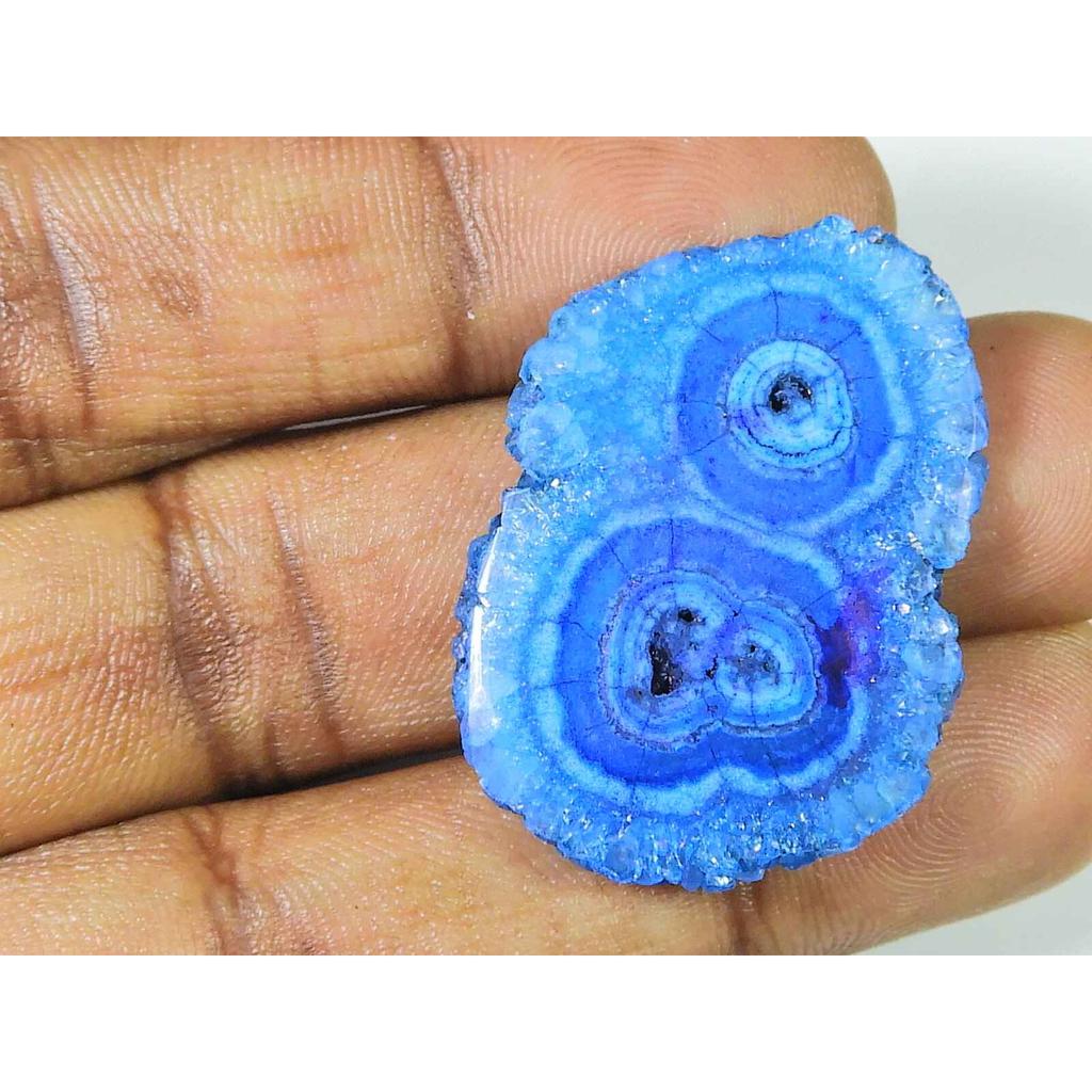 AAA натуральный радужный солнечный друзовый агат кабошон россыпью драгоценный камень 25X36MM SK-1924