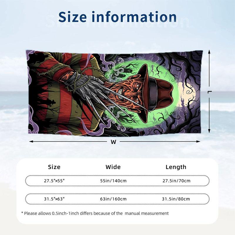 Large Beach Towel Quick Dry Absorbent Towel For Beach IndoorA Nightmare on Elm Street Freddy Krueger