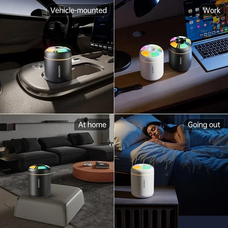 180 мл Автомобильный Мини Аромадиффузор Парфюм Увлажнитель Воздуха Очиститель Эфирных Масел Ароматерапия с Цветной Подсветкой Для Автомобиля Дома Спальни