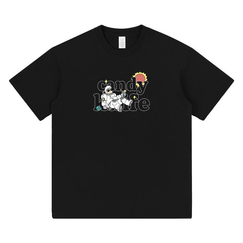 Summer 2024 Fun Cartoon Print Multi-Color Casual T-Shirt for Men & Couples