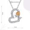 Chain Pr 925 With A Heart And A Rose