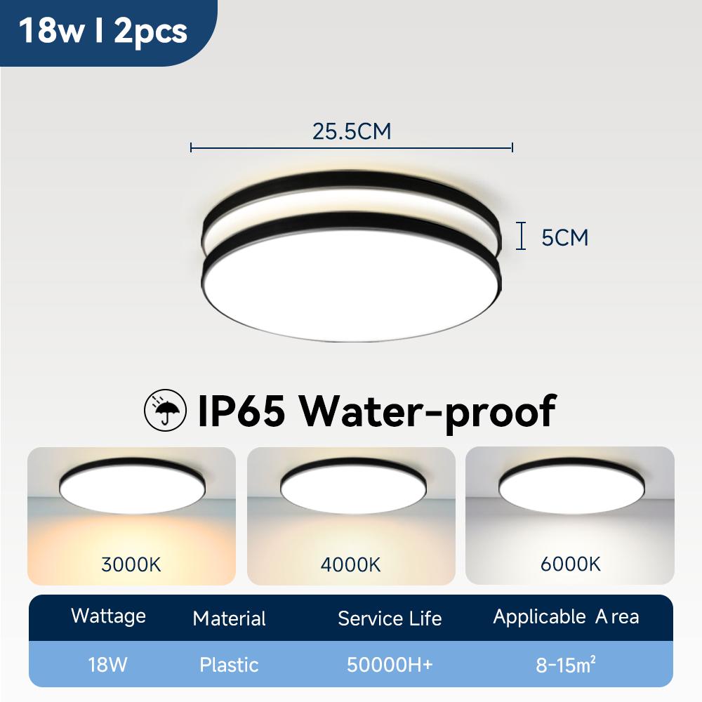 Xiaomi Waterproof Bathroom Lamp Ceiling Led Ceiling Lights 18W 30W 40W Round Led Ceiling Lamp For Kitchen Living Room Toilet Room 220V