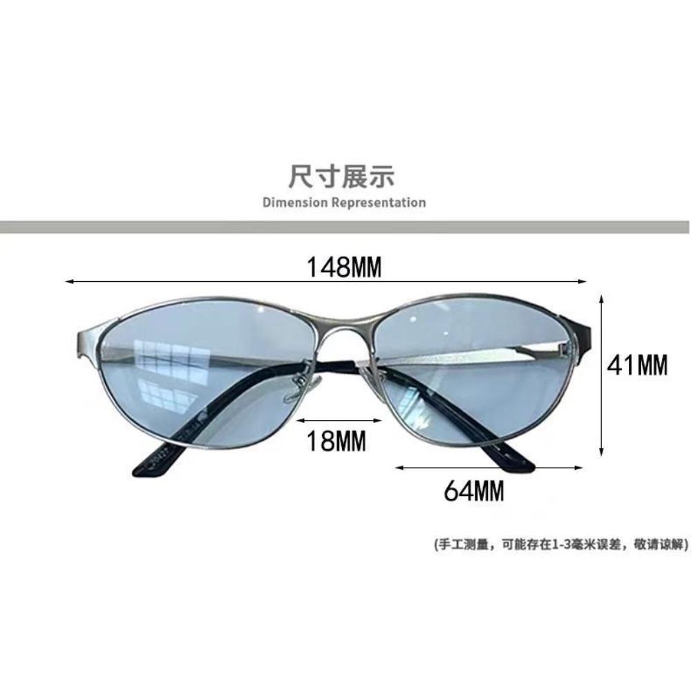 Y2K Sunglasses Girl New Borderless Metal Fashionable Cool Versatile Luxury Brand High Quality Trendy Sunglasses