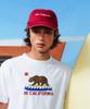 1011 GALLERY Кепка-бейсболка Hi California Washed - Красная