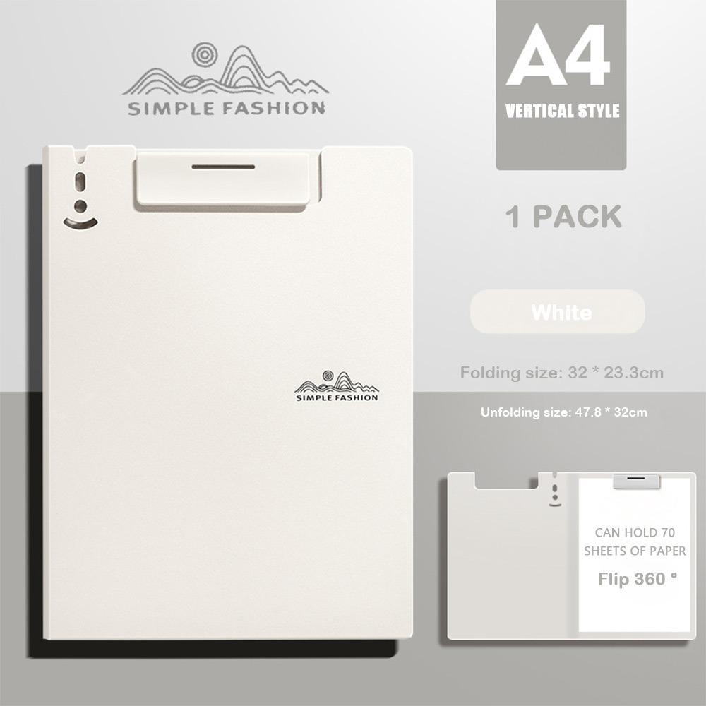 with Metal clip A4 File Folder Dual-use Writing Pad Fashion Test Paper Storage Organizer Office