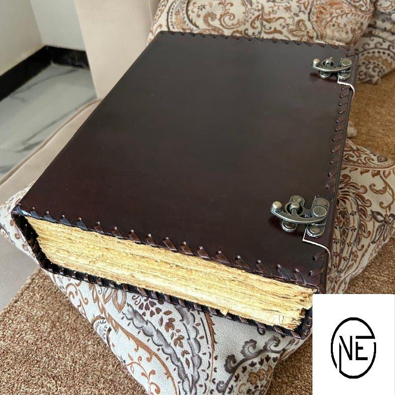 Журнал из кожи ручной работы с гравировкой на заказ, 400 винтажных бумажных журналов из кожи, журнал ведьмы для зарисовок и записей, книга теней