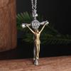 Vintage Catholic Cross Pendant Necklace Men Women Christian Believers Prayer Amulet Jewelry