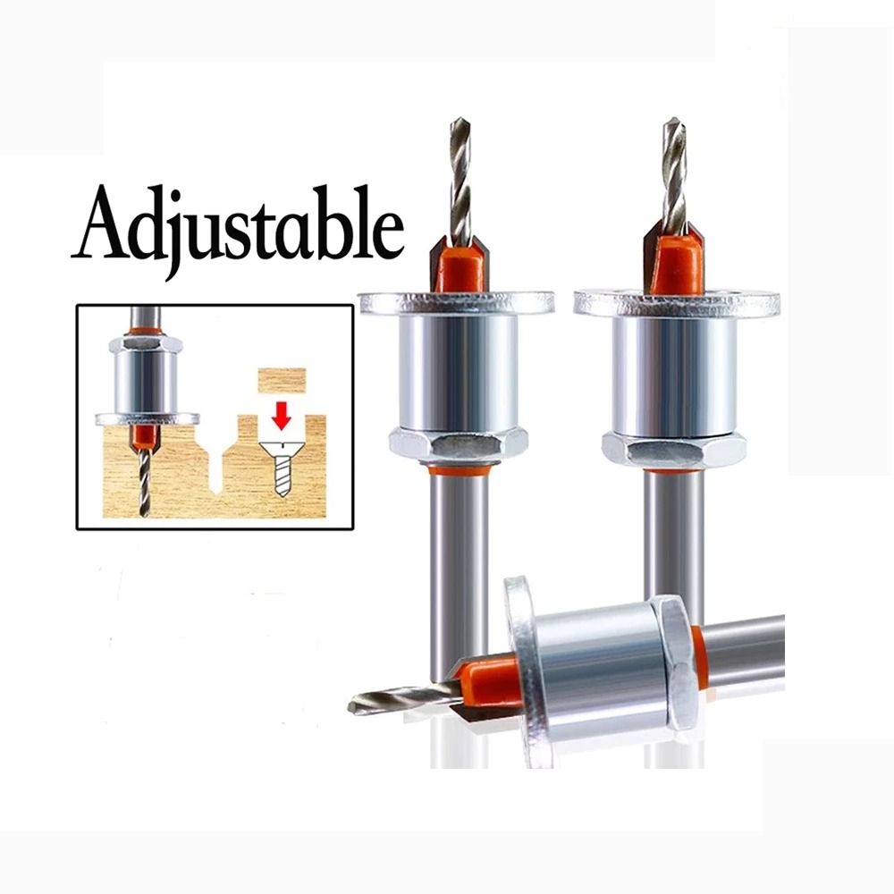 Adjustable Shank Countersink Drill Bit Wear Resistant Chamfer Tool  Screw Chamfer