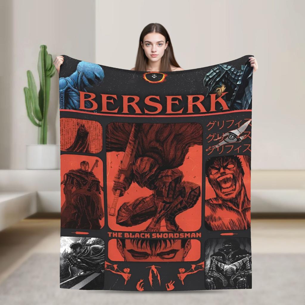 Аниме Плед Теплый Мягкий Оригинальный B-Berserks Плюшевый Постельные Покрывала Накидки Для Домашнего Декора Путешествий Офиса Фланелевое Покрывало Покрывало