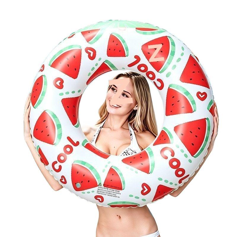 Colorful Water-Resistant Fruit Swimming Ring: Portable Beach Float for Men, Women & Kids - Summer Fun